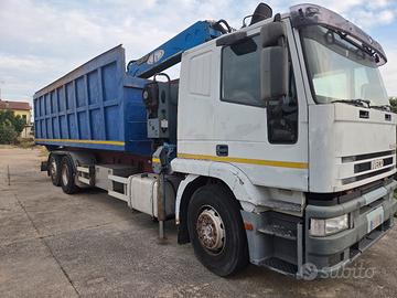 iveco eurotech cursor con ribaltabile e gru