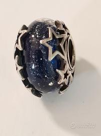Pandora Charm  Vetro di Murano Blu con Stelle