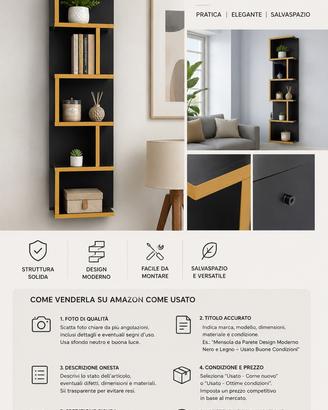 Libreria mensola da parete