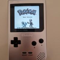Gameboy pocket con schermo ips argento 