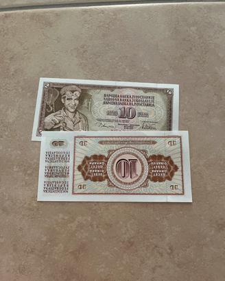 Banconote Jugoslavia 10 Dinara
