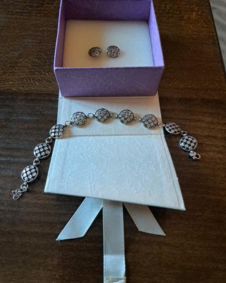 bracciale e orecchini filigrana argento 