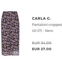 Pantaloni estivi cropped foderati tg42 CARLA G