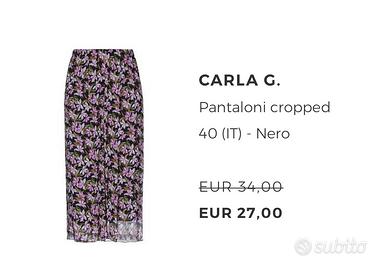 Pantaloni estivi cropped foderati tg42 CARLA G