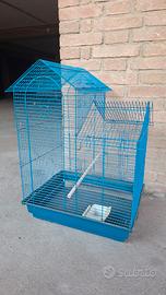Gabbia per uccelli NUOVA - 40x50x70h cm - Blu