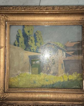 Dipinto a Olio d'Epoca "Palatino" (Roma, 1943) con