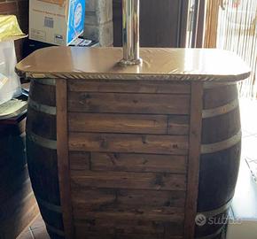 Bancone in botte di legno artigianale