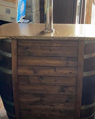Bancone in botte di legno artigianale