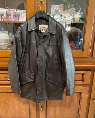 Cappotto artigianale in vera pelle uomo