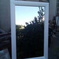 Specchio laccato bianco in legno