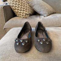 Ballerine grige di camoscio Tg. 37