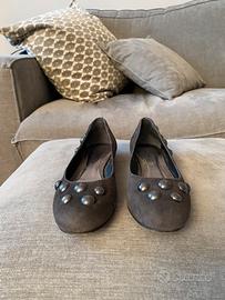 Ballerine grige di camoscio Tg. 37