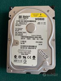 Hard disk 80gb ata western digital formattato