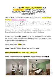 Posto in camera doppia per studentessa
