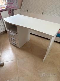 Scrivania letto a scomparsa bianco frassinato