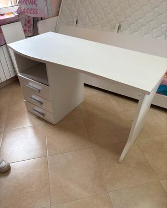 Scrivania letto a scomparsa bianco frassinato