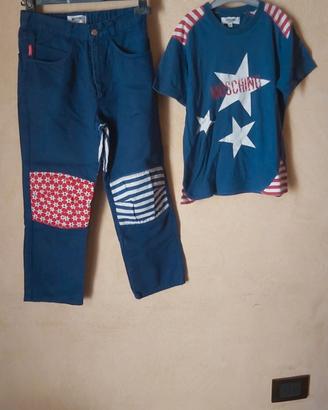 T-shirt e pantaloni moschino 