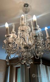 Coppia di lampadari Maria Teresa Cristallo Boemia 