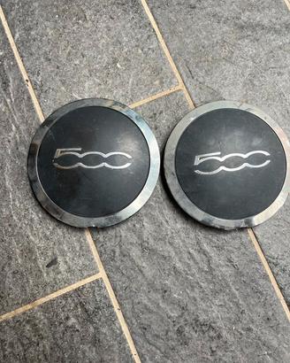 Cappelliera e 2 coppette coprimozzo per fiat 500