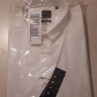 Camicia Sisley bianca tg 41 L slim fit NUOVA