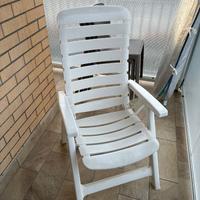 2 POLTRONE PIEGHEVOLI BIANCHE