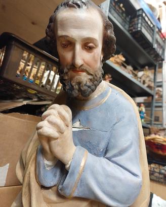 San Giuseppe cm. 50 inginocchiato in GESSO