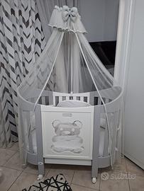 Culla per neonato con velo Cuoricini