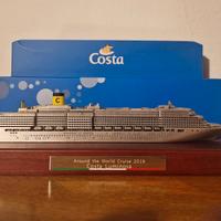 Modellino nave costa Luminosa giro del mondo 2019