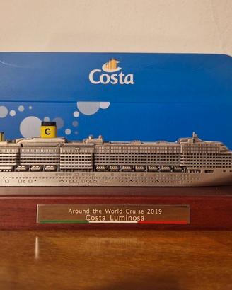 Modellino nave costa Luminosa giro del mondo 2019