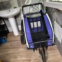 Rimorchio per bici 2 posti