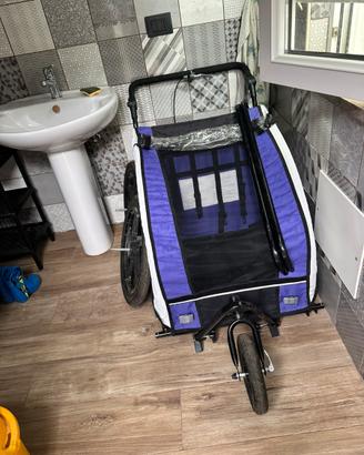 Rimorchio per bici 2 posti