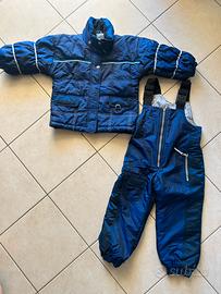 Tuta da sci, due pezzi salopette e giubbotto,104cm