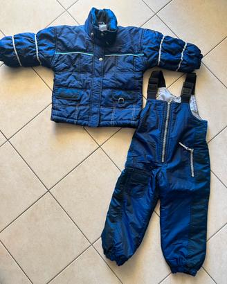 Tuta da sci, due pezzi salopette e giubbotto,104cm