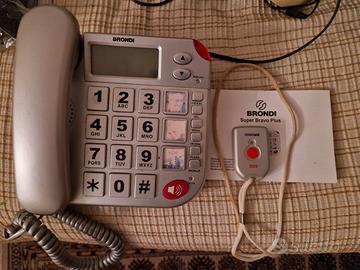Telefono fisso con medaglione di emergenza Brondi