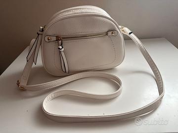 Tracolla bianca in similpelle