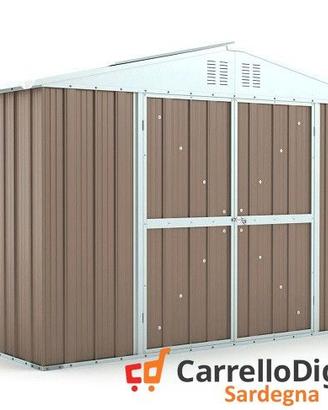 Box giardino in lamiera zincata 327x155 tortora