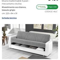 divano letto mondo convenienza 