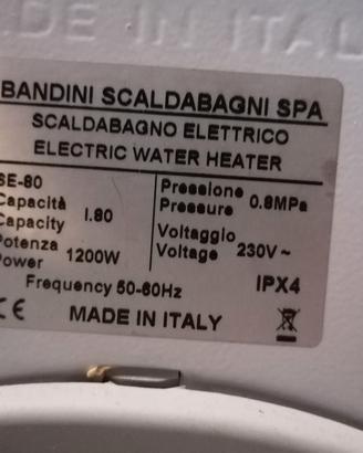 Boiler scaldabagno elettrico