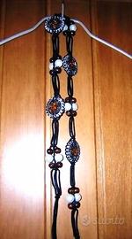 CINTURA REGOLABILE CON LACCI E CHARMS **NUOVA**