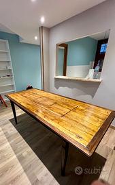 Tavolo artigianale in legno 200x95