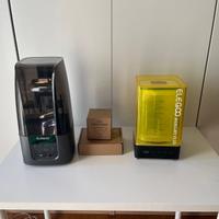 Stampante 3D a resina  + Lavaggio e cura + Resina