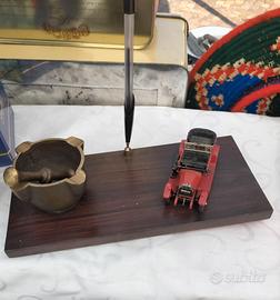 STILOFORO IN LEGNO CON PORTAPENNE  MORTAIO ANNI 50