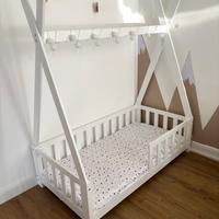 Letto montessori indiano bianco per bambini