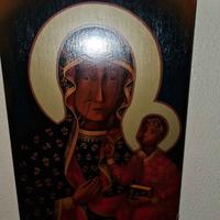 Quadro Madonna vergine nera di Częstochowa in legn