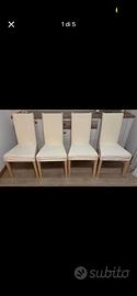 4 sedie Ikea Harry + fodera color crema