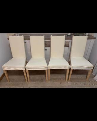 4 sedie Ikea Harry + fodera color crema
