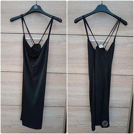 Vestito a tubino schiena scoperta Motivi nero luci