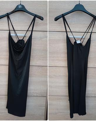 Vestito a tubino schiena scoperta Motivi nero luci