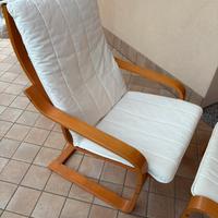 Poltrona ikea colore bianco+ secondo cuscino