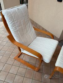 Poltrona ikea colore bianco+ secondo cuscino